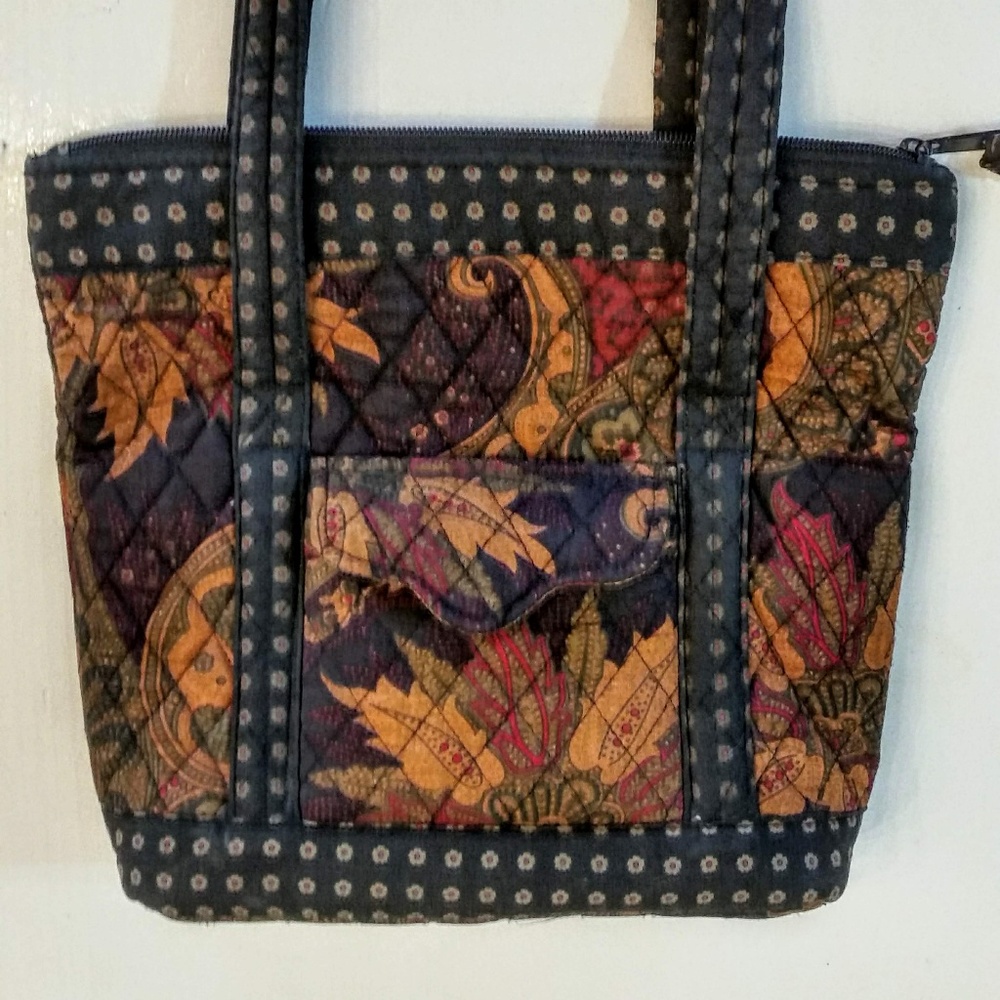 Misty Harbor Signature Brown Paisley Quilted Tote Bag